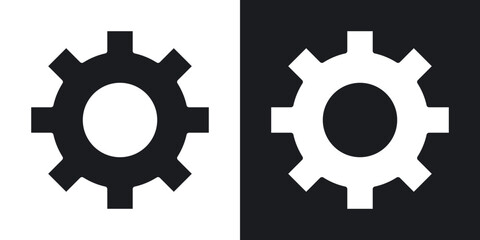Gear icons. flat style design.