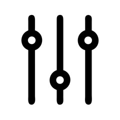 Settings icon vector graphic design adjustment control panel configuration sliders ui kit