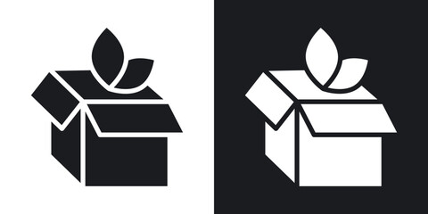 ECO packaging icons. flat style design.