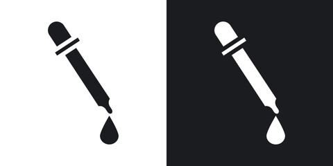 Dropper pipette icons. flat style design.