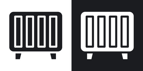 Conditioner heater icons. flat style design.