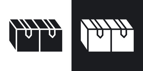 Boxes icons. flat style design.