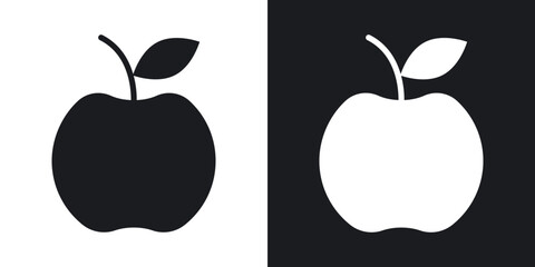 Apple icons. flat style design.