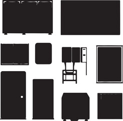 Silhouetted Furniture Collection: Modern Home Interior Design Elements