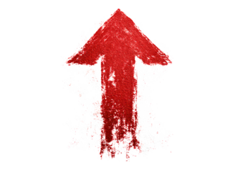 Red arrow pointing upwards