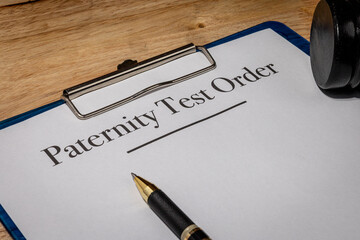Paternity Test Order Document on Desk – Legal and Medical Determination of Fatherhood