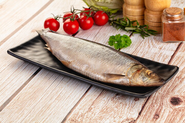 Raw whole salted herring fish