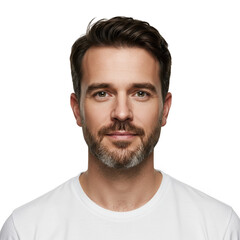 Fototapeta premium Portrait of a man with beard isolated on transparent background