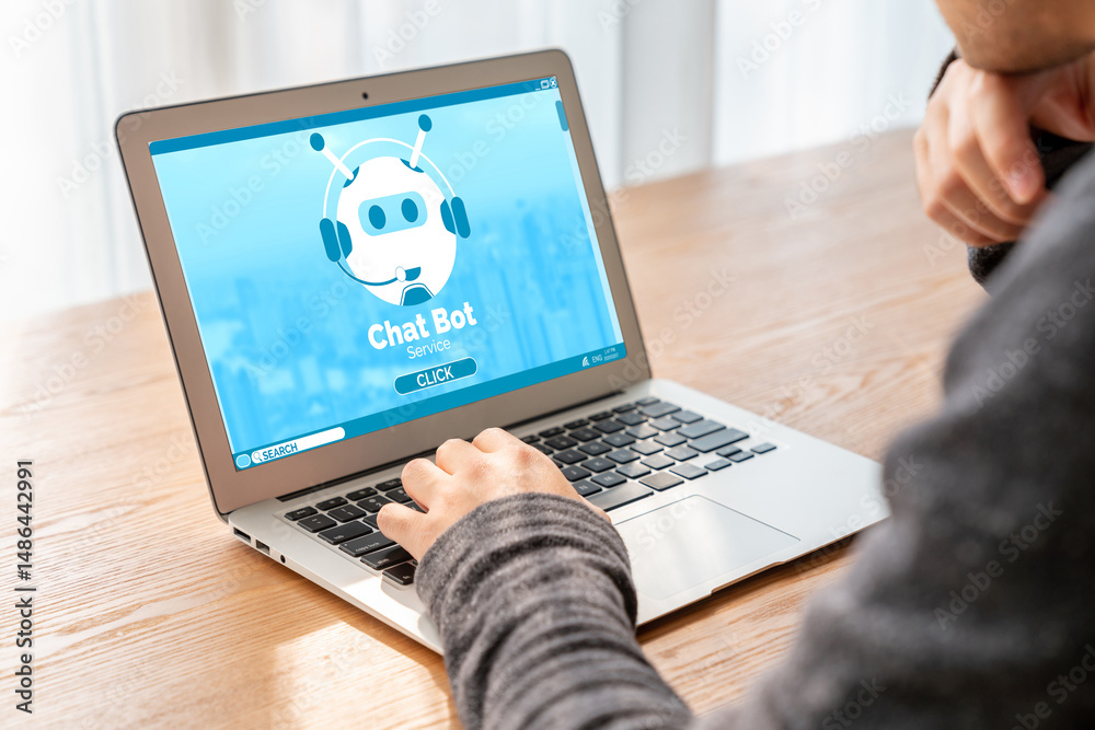 Poster chatbot software application for modish online business that automatically reply to customer questio