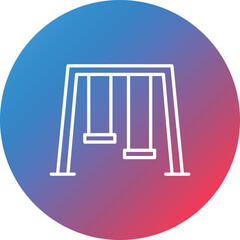 Swing Line Gradient Circle Background Icon