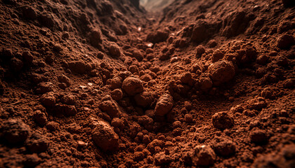 Abstract Reddish Soil Ground Surface Texture
