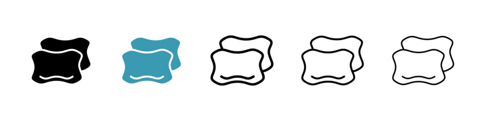 pillow icon. Thin lines isolated