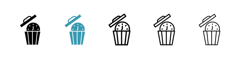 Time waste icon. Thin lines isolated