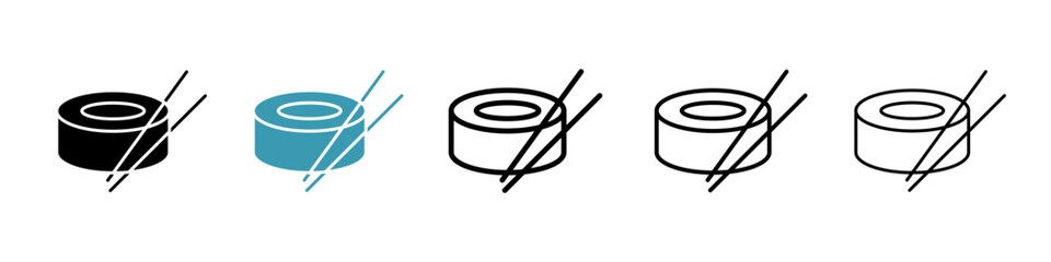 Sushi icon. Thin lines isolated