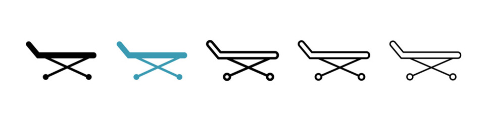 Stretcher icon. Thin lines isolated