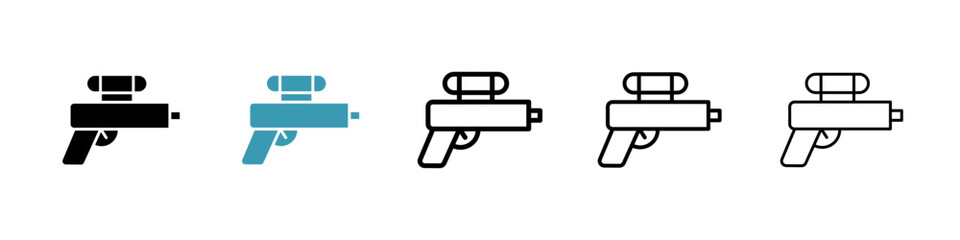 Squirt gun icon. Thin lines isolated