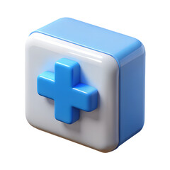 3d render of medical cross symbol isolated on black background healthcare illustration concept