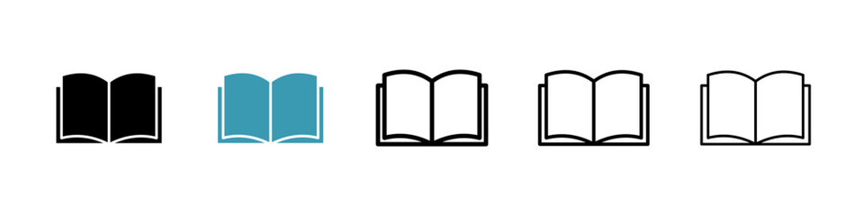 Open Book icon. Thin lines isolated