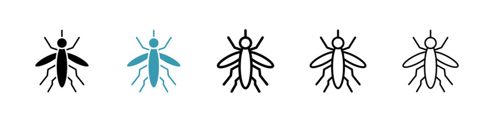 Mosquito icon. Thin lines isolated