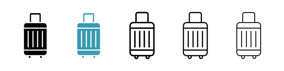 Luggage icon. Thin lines isolated