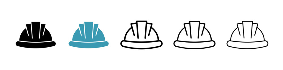 Hard hat icon. Thin lines isolated