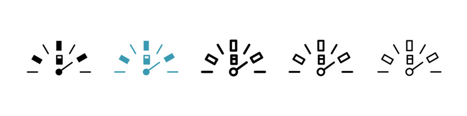 Gauge icon. Thin lines isolated