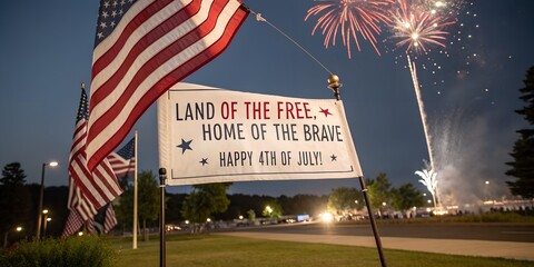 Land of the Free Home of the Brave Happy 4th of July