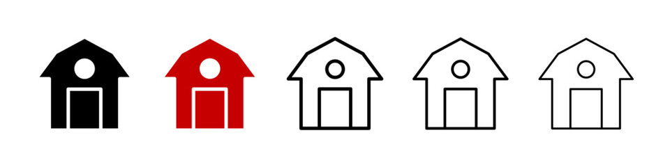 Farm icon. Thin lines isolated