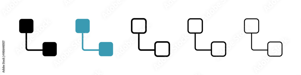 Poster diagram nested icon. thin lines isolated