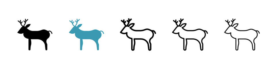 Deer icon. Thin lines isolated