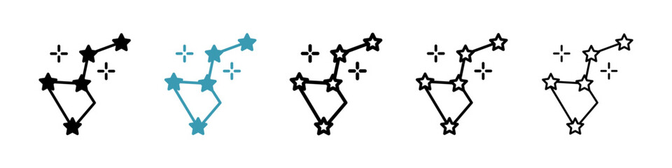 Constellation icon. Thin lines isolated