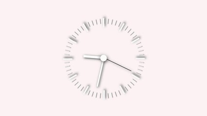 Aesthetic timekeeping. Abstract wall clock with minimalist motion animation symbolizing the quiet elegance of time and design.