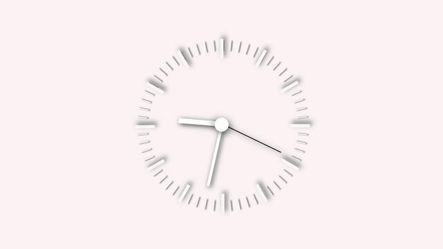 Aesthetic timekeeping. Abstract wall clock with minimalist motion animation symbolizing the quiet elegance of time and design.