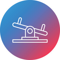 Seesaw Line Gradient Circle Background Icon