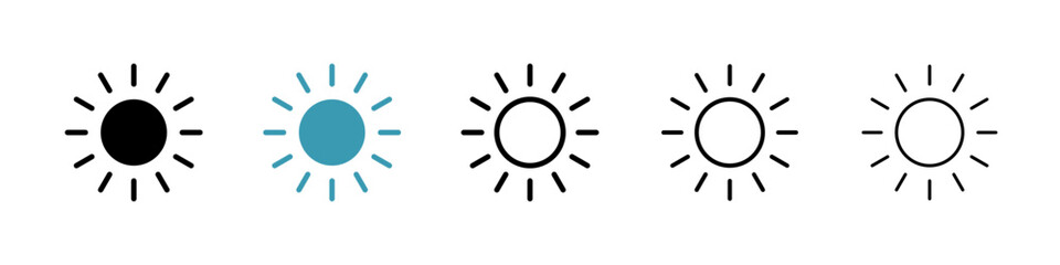 Brightness icon. Thin lines isolated