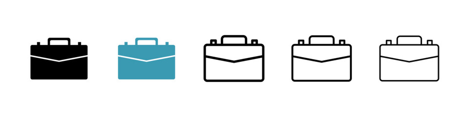 Briefcase icon. Thin lines isolated