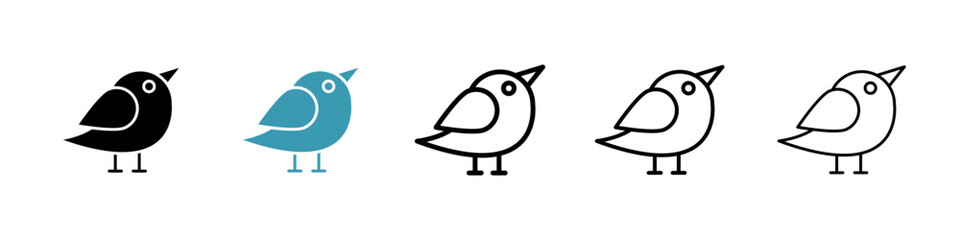 Bird icon. Thin lines isolated