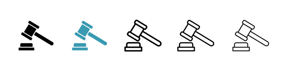 Auction icon. Thin lines isolated