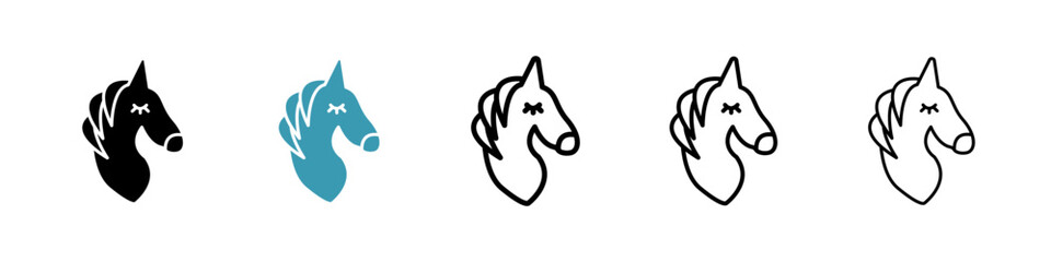Alicorn icon. Thin lines isolated