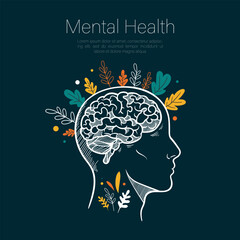 Abstract depiction of mental wellness and growth
