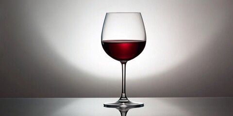 photograph of a Simple, yet fancy wine Glass with red wine filled to the brim 
