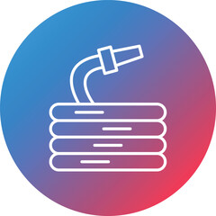 Hose Line Gradient Circle Background Icon