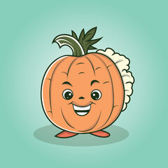 happy cartoon  fruit face vector free art illustration