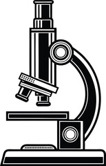 Microscope Silhouette SVG | Science Lab Equipment Clipart for Cricut & Silhouette