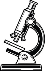 Microscope Silhouette SVG | Science Lab Equipment Clipart for Cricut & Silhouette