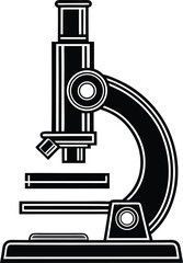 Microscope Silhouette SVG | Science Lab Equipment Clipart for Cricut & Silhouette