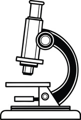 Microscope Silhouette SVG | Science Lab Equipment Clipart for Cricut & Silhouette