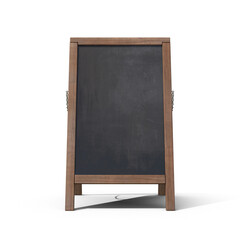 Restaurant menu display blank chalkboard isolated on transparent background