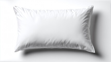 Soft White Pillow for Comfortable Sleep on Isolated White Background