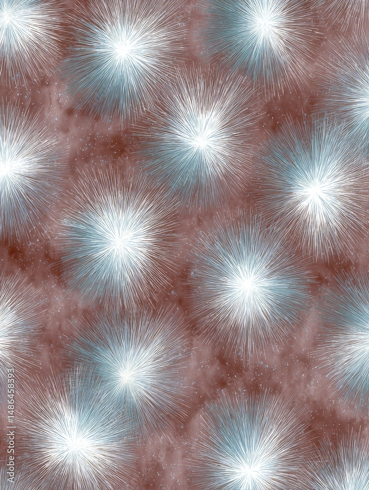 Poster celestial burst pattern - abstract background featuring a repeating pattern of light blue and white 